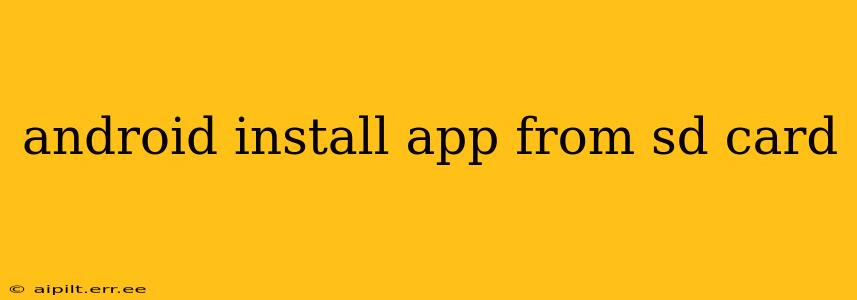 android install app from sd card