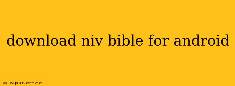 download niv bible for android