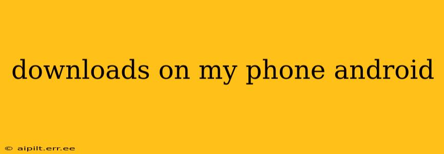 downloads on my phone android