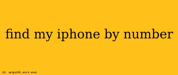 find my iphone by number