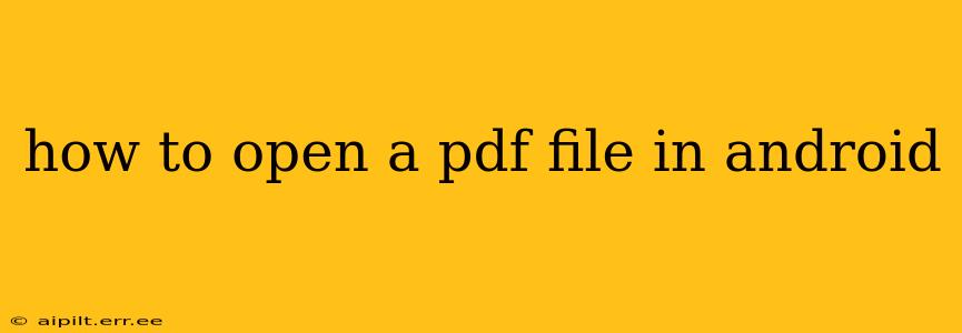 how to open a pdf file in android