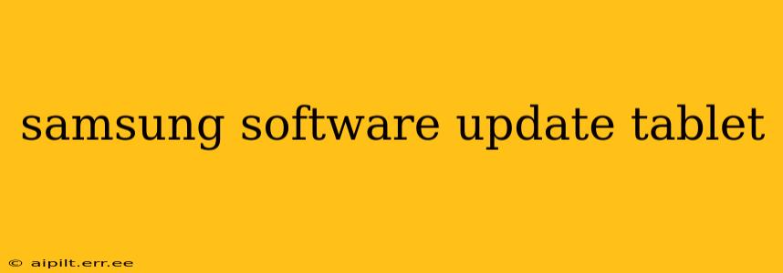 samsung software update tablet
