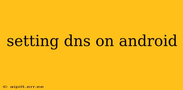setting dns on android