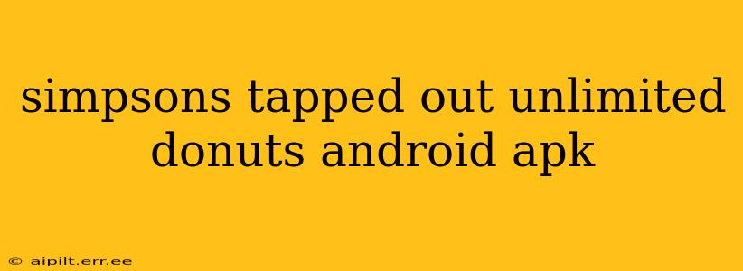 simpsons tapped out unlimited donuts android apk