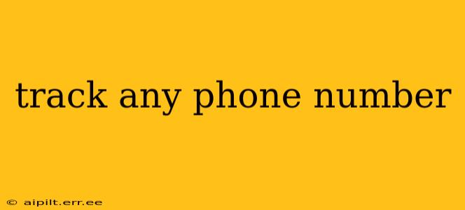 track any phone number